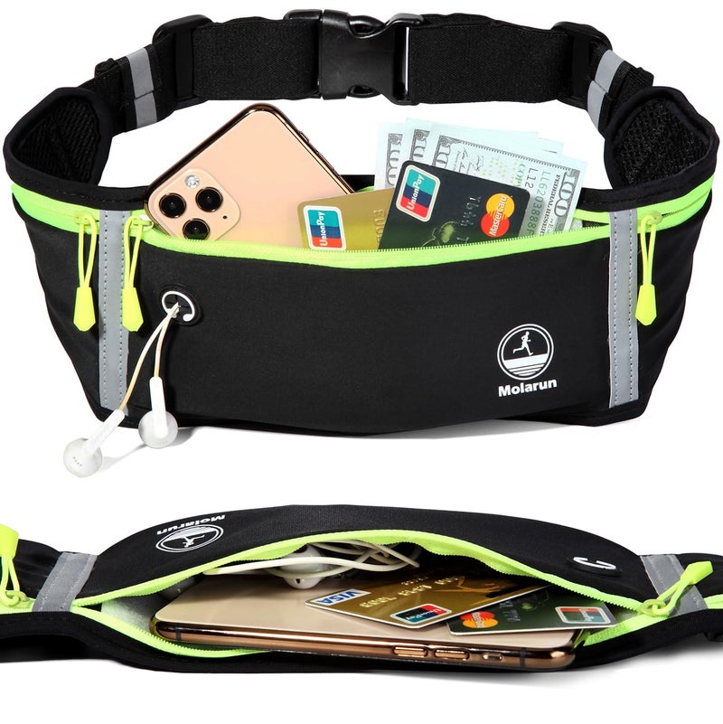 Molarun Slim Running Belt Fanny Pack for Women Men, Jogging Pouch Waist Pack Money Belt Bag Phone Holder for Running Hiking Traveling - Image 3